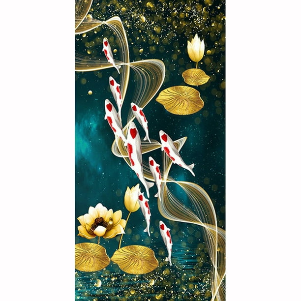 Full 5D Drill Diamond Painting Embroidery Cross Stitich Colorful fish Art Decor Full 5D Drill Diamond Painting Embroidery Cross Stitich Colorful fish Art Decor